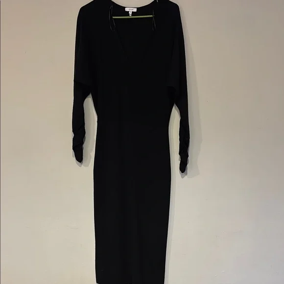 sachin and babi light blue dress Reiss Sia Velvet Ruched Midi-Dress